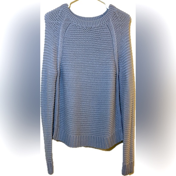 🔥 Banana Republic | Smoky Gray Chunky Knit Wool-Blend Pullover Sweater Small - Picture 2 of 6